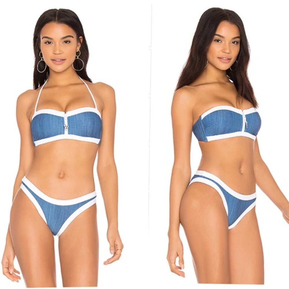 SEAFOLLY Bandeau Top / Bikini Bottom Swim Set